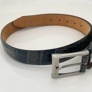 Italian Calfskin Alligator Look Belt